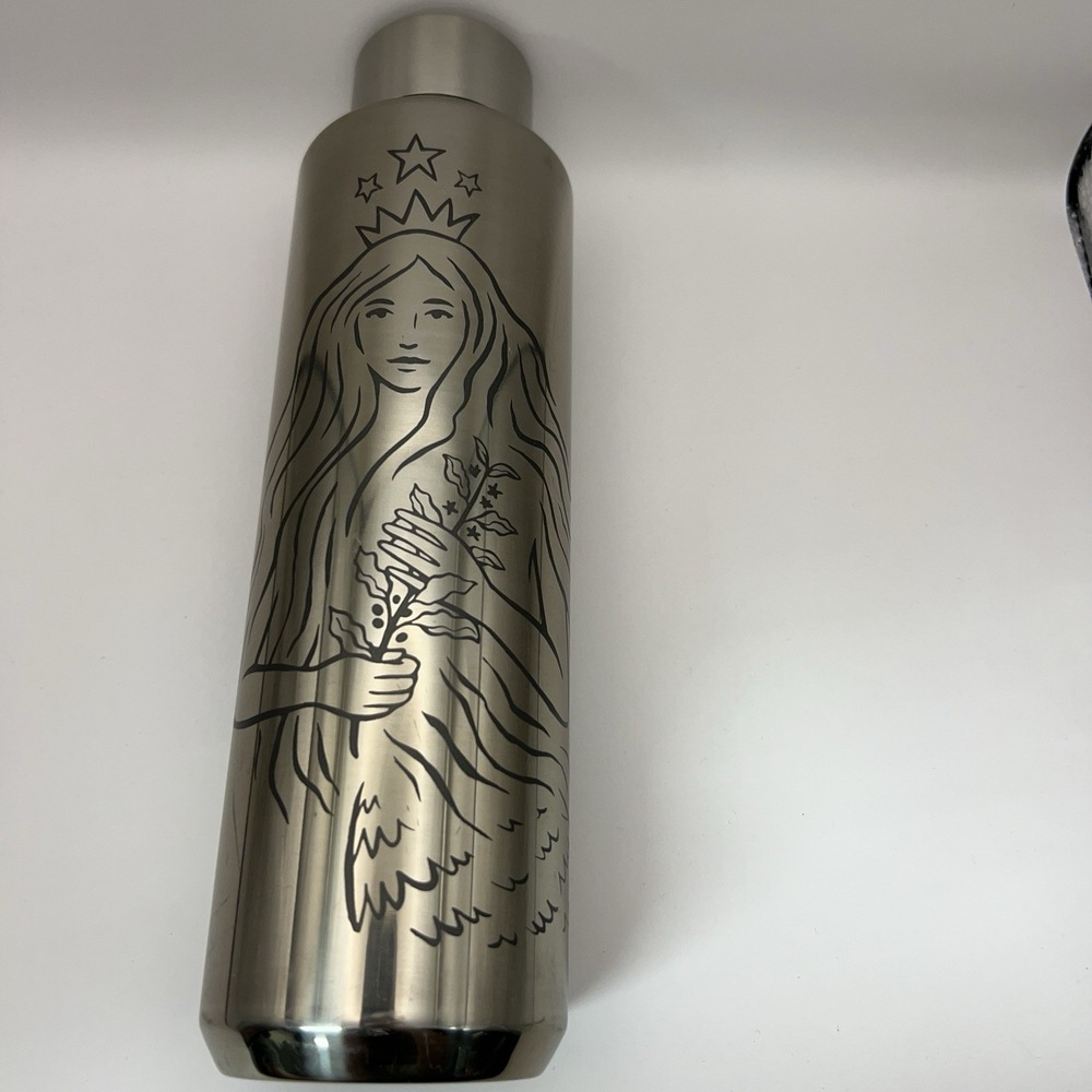 Starbucks Siren Shine Stainless Steel Water Bottle Mermaid‎ 50th Anniversary Ed